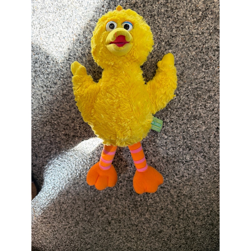Gund Sesame Street Big Bird Plush 15 inch Vintage 2002 Yellow Shaggy Toy 75350